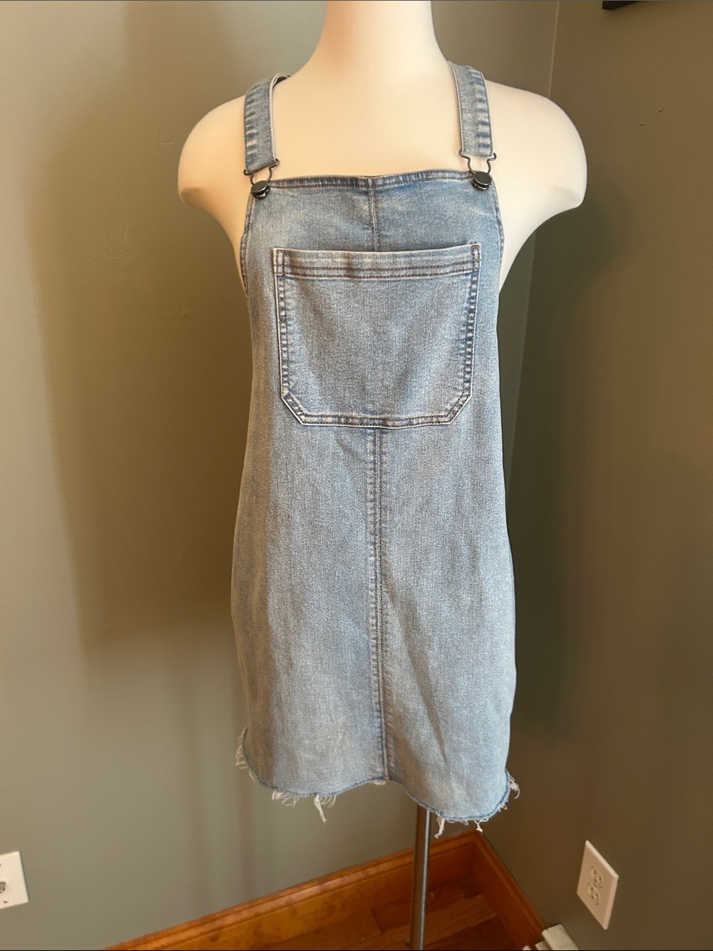 wild fable Light Blue Denim Overall Dress